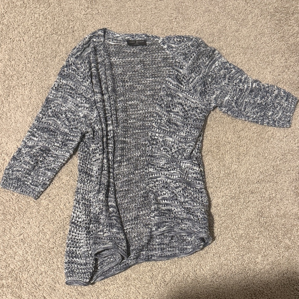 Lane Bryant Black and White Knit Cardigan